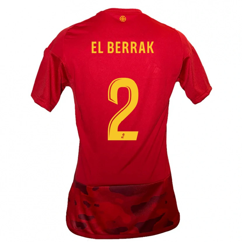 Danxen Herren Nael El Berrak #2 Rot Gelb Heimtrikot Trikot 2025/26 T-Shirt Schweiz