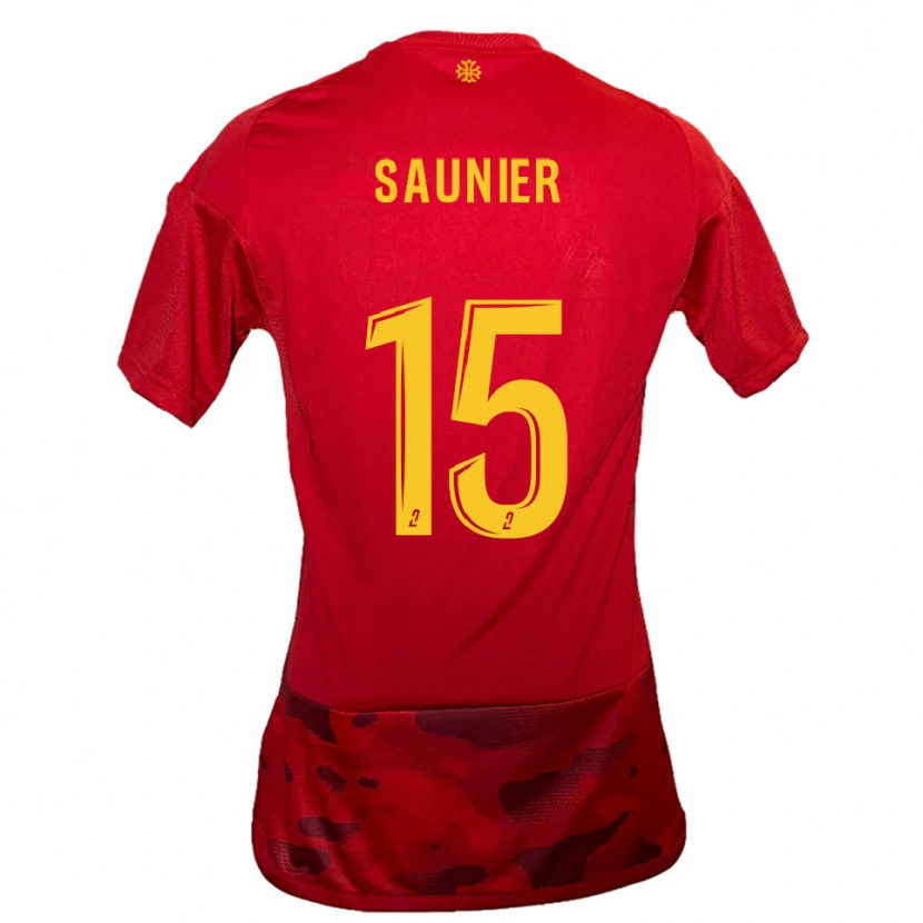 Danxen Herren Océane Saunier #15 Rot Gelb Heimtrikot Trikot 2025/26 T-Shirt Schweiz