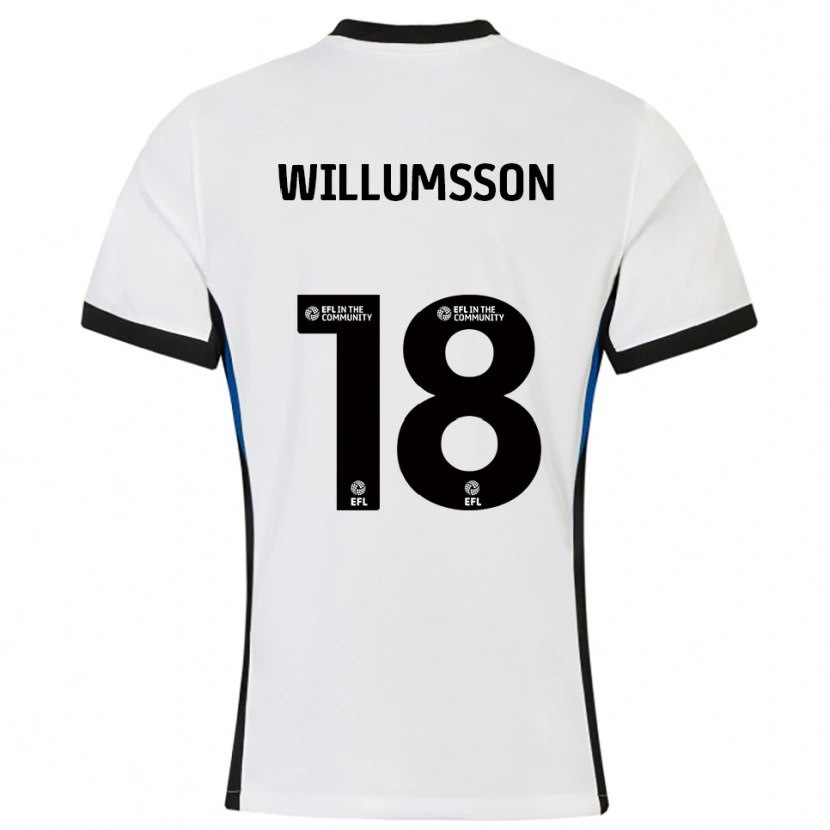 Danxen Herren Willum Thór Willumsson #18 Weiß Blau Auswärtstrikot Trikot 2025/26 T-Shirt Schweiz