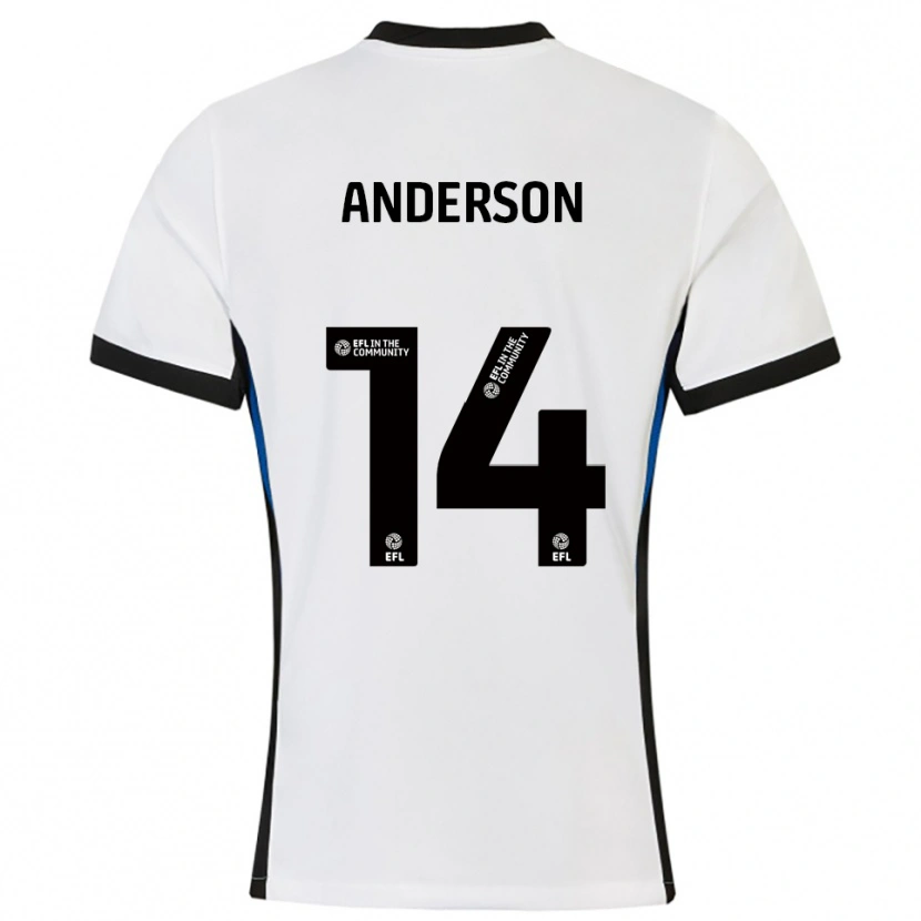 Danxen Herren Keshi Anderson #14 Weiß Blau Auswärtstrikot Trikot 2025/26 T-Shirt Schweiz