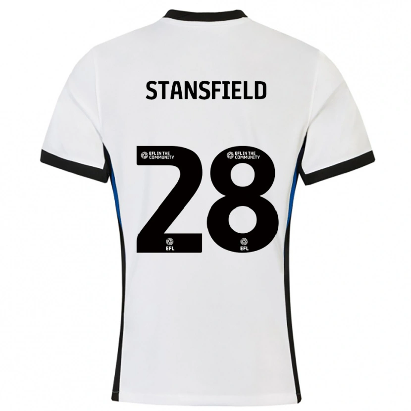 Danxen Herren Jay Stansfield #28 Weiß Blau Auswärtstrikot Trikot 2025/26 T-Shirt Schweiz