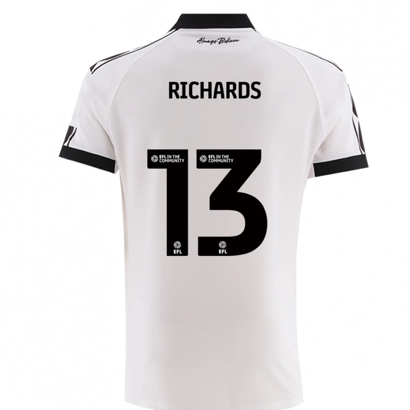 Danxen Herren Harvey Wiles-Richards #13 Weiß Schwarz Auswärtstrikot Trikot 2025/26 T-Shirt Schweiz