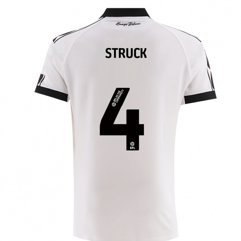 Danxen Herren Sille Struck #4 Weiß Schwarz Auswärtstrikot Trikot 2025/26 T-Shirt Schweiz