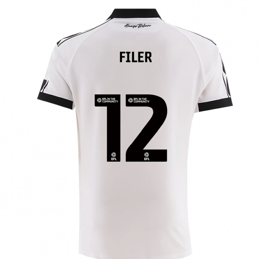 Danxen Herren Charlie Filer #12 Weiß Schwarz Auswärtstrikot Trikot 2025/26 T-Shirt Schweiz