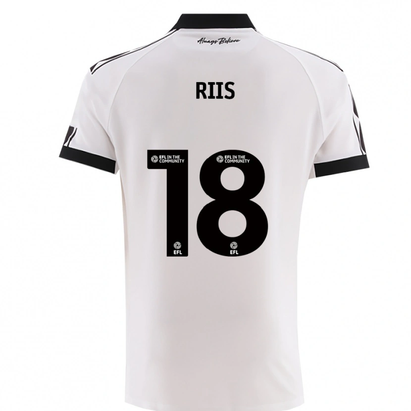 Danxen Herren Emil Riis #18 Weiß Schwarz Auswärtstrikot Trikot 2025/26 T-Shirt Schweiz