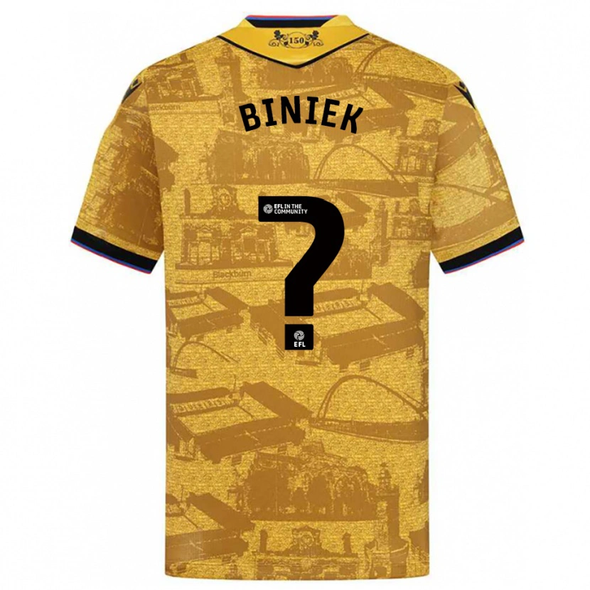 Danxen Herren Dominik Biniek #0 Gold Schwarz Auswärtstrikot Trikot 2025/26 T-Shirt Schweiz