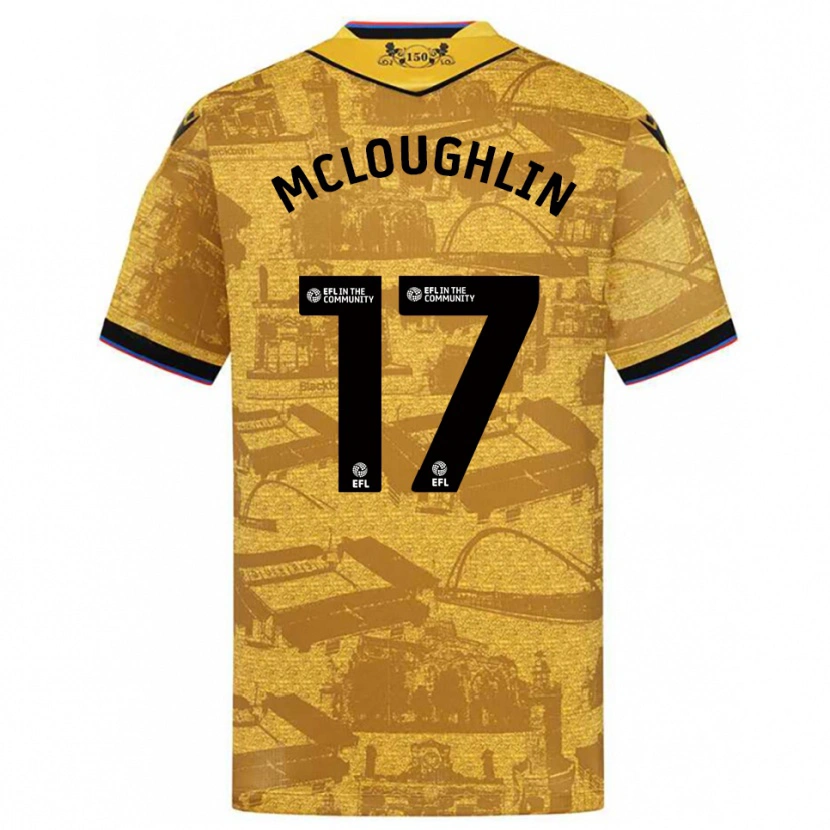 Danxen Herren Sean Mcloughlin #17 Gold Schwarz Auswärtstrikot Trikot 2025/26 T-Shirt Schweiz