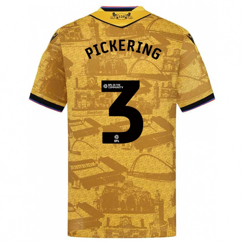 Danxen Herren Harry Pickering #3 Gold Schwarz Auswärtstrikot Trikot 2025/26 T-Shirt Schweiz