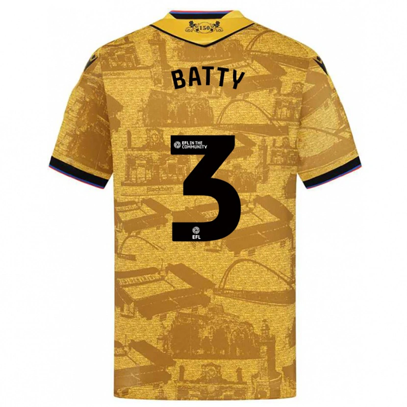 Danxen Herren Jake Batty #3 Gold Schwarz Auswärtstrikot Trikot 2025/26 T-Shirt Schweiz