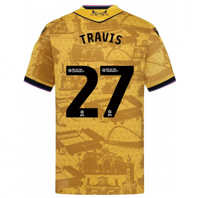 Danxen Herren Lewis Travis #27 Gold Schwarz Auswärtstrikot Trikot 2025/26 T-Shirt Schweiz