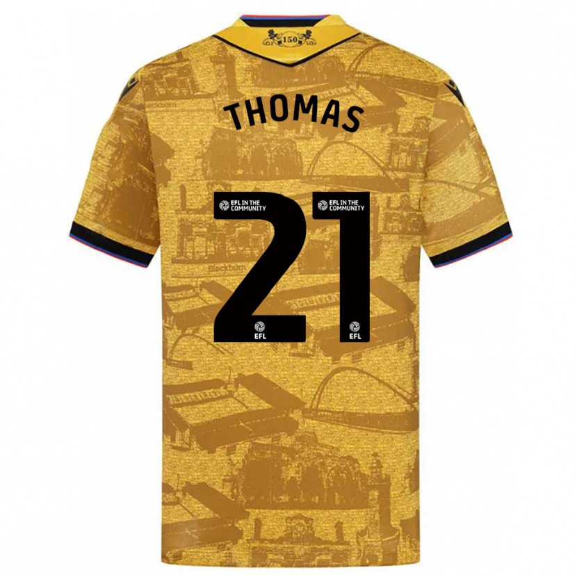 Danxen Herren Lauren Thomas #21 Gold Schwarz Auswärtstrikot Trikot 2025/26 T-Shirt Schweiz