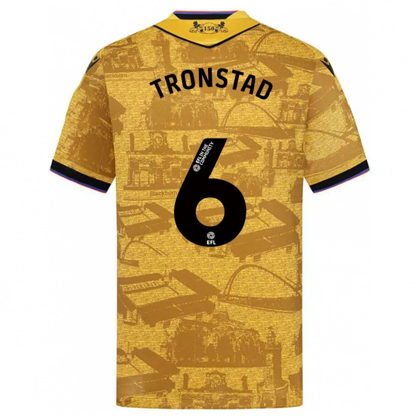 Danxen Herren Sondre Tronstad #6 Gold Schwarz Auswärtstrikot Trikot 2025/26 T-Shirt Schweiz