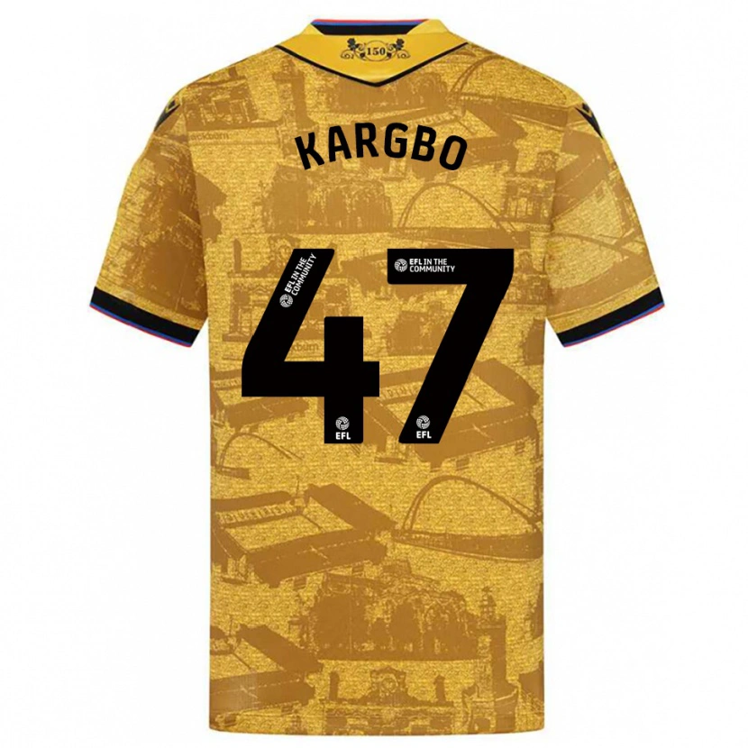 Danxen Herren Augustus Kargbo #47 Gold Schwarz Auswärtstrikot Trikot 2025/26 T-Shirt Schweiz