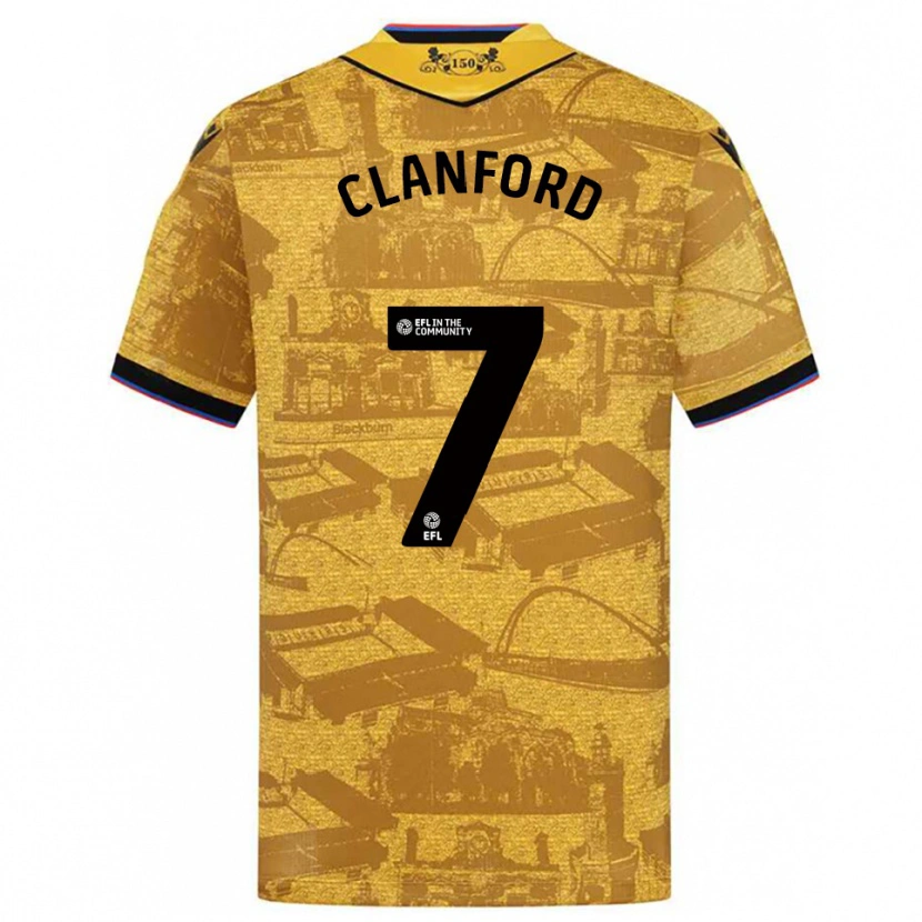 Danxen Herren Charlie Clanford #7 Gold Schwarz Auswärtstrikot Trikot 2025/26 T-Shirt Schweiz