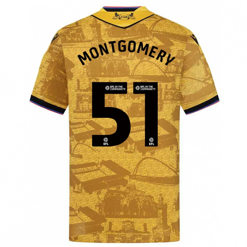 Danxen Herren Kristi Montgomery #51 Gold Schwarz Auswärtstrikot Trikot 2025/26 T-Shirt Schweiz