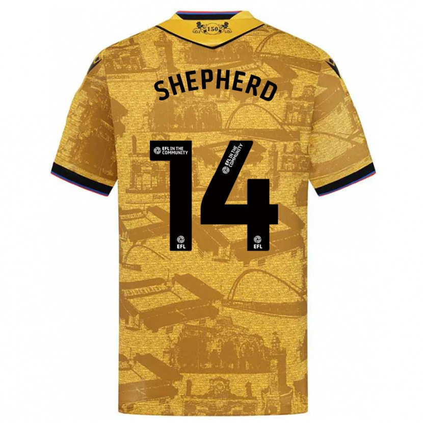 Danxen Herren Lucy Shepherd #14 Gold Schwarz Auswärtstrikot Trikot 2025/26 T-Shirt Schweiz