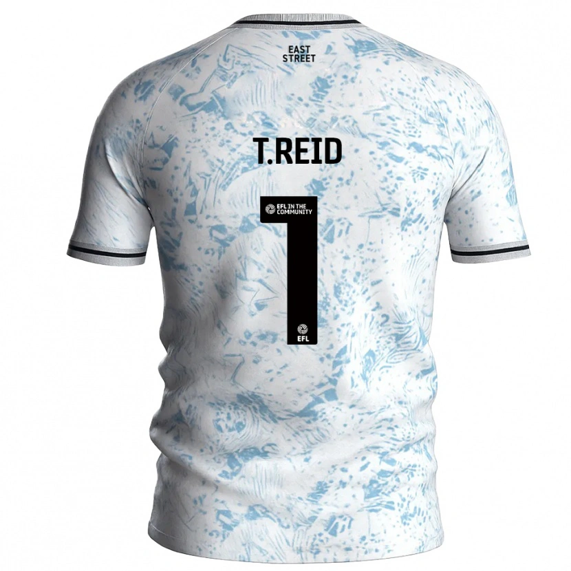 Danxen Herren Tommy Reid #1 Weiß Himmelblau Auswärtstrikot Trikot 2025/26 T-Shirt Schweiz