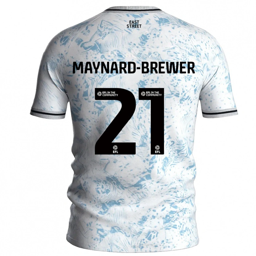 Danxen Herren Ashley Maynard-Brewer #21 Weiß Himmelblau Auswärtstrikot Trikot 2025/26 T-Shirt Schweiz