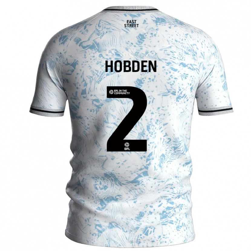 Danxen Herren Ollie Hobden #2 Weiß Himmelblau Auswärtstrikot Trikot 2025/26 T-Shirt Schweiz
