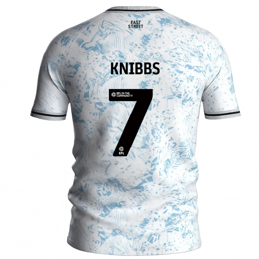 Danxen Herren Harvey Knibbs #7 Weiß Himmelblau Auswärtstrikot Trikot 2025/26 T-Shirt Schweiz