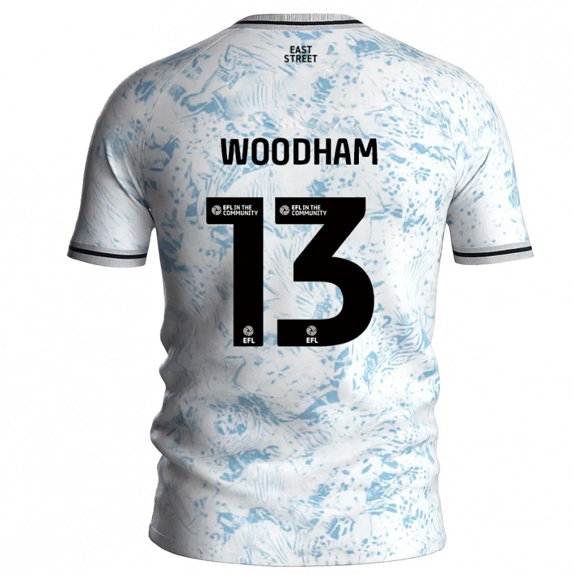 Danxen Herren Finley Woodham #13 Weiß Himmelblau Auswärtstrikot Trikot 2025/26 T-Shirt Schweiz