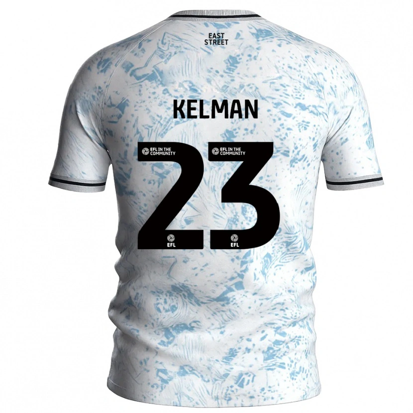 Danxen Herren Charlie Kelman #23 Weiß Himmelblau Auswärtstrikot Trikot 2025/26 T-Shirt Schweiz