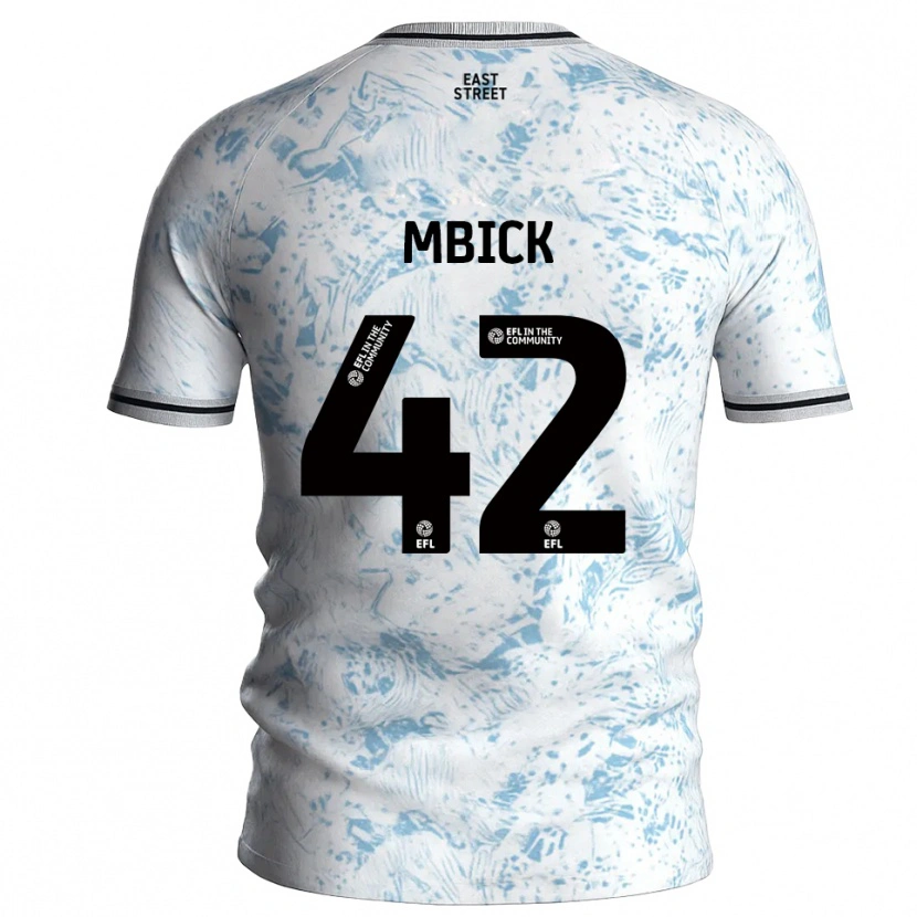 Danxen Herren Micah Mbick #42 Weiß Himmelblau Auswärtstrikot Trikot 2025/26 T-Shirt Schweiz