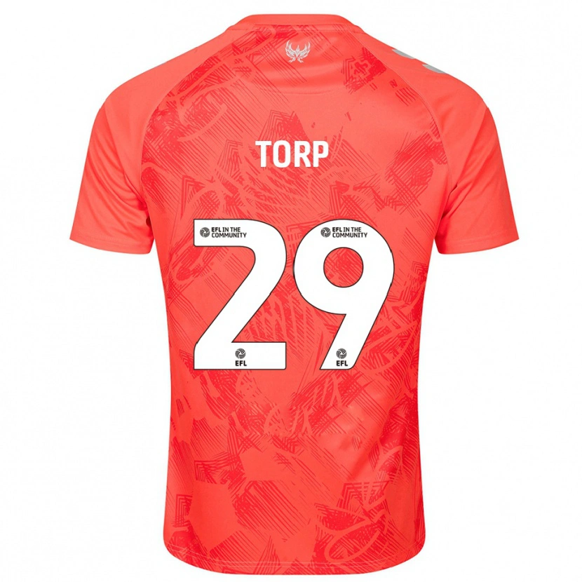 Danxen Herren Victor Torp #29 Orange Weiß Auswärtstrikot Trikot 2025/26 T-Shirt Schweiz