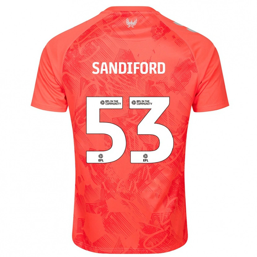 Danxen Herren Greg Sandiford #53 Orange Weiß Auswärtstrikot Trikot 2025/26 T-Shirt Schweiz