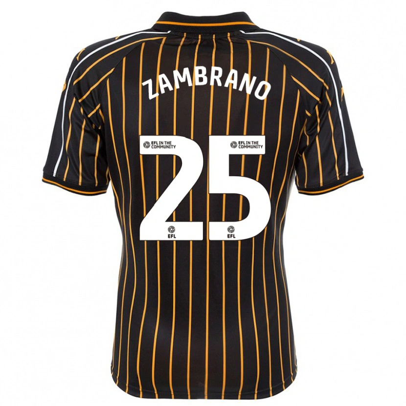 Danxen Herren Óscar Zambrano #25 Weiß Schwarz Auswärtstrikot Trikot 2025/26 T-Shirt Schweiz