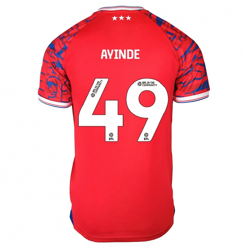 Danxen Herren Leon Ayinde #49 Rot Blau Auswärtstrikot Trikot 2025/26 T-Shirt Schweiz