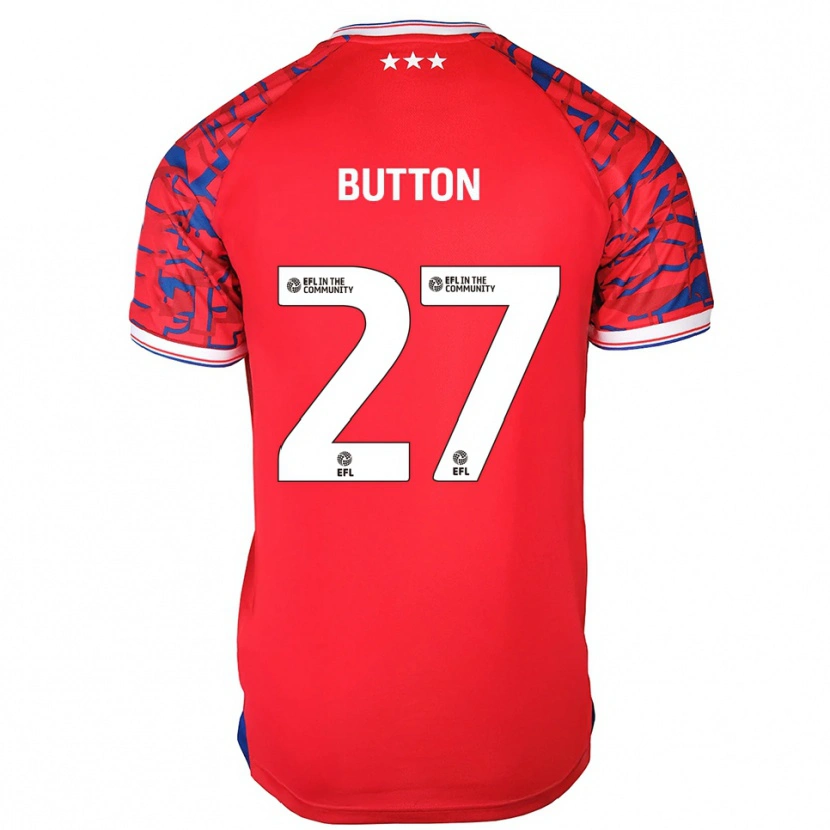 Danxen Herren David Button #27 Rot Blau Auswärtstrikot Trikot 2025/26 T-Shirt Schweiz