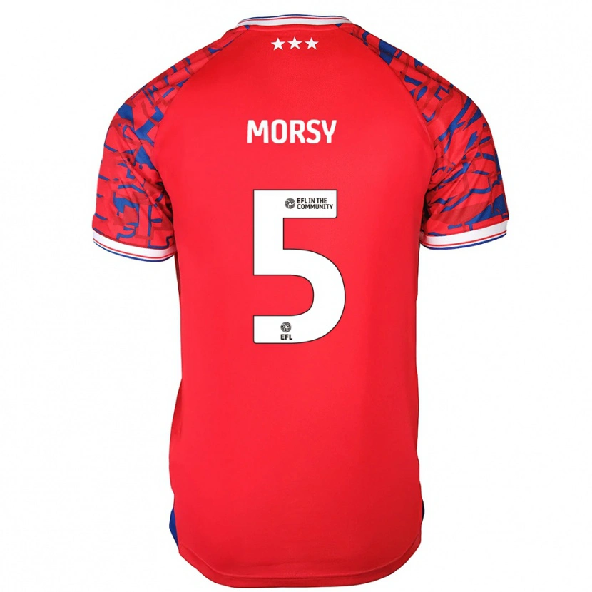 Danxen Herren Samy Morsy #5 Rot Blau Auswärtstrikot Trikot 2025/26 T-Shirt Schweiz