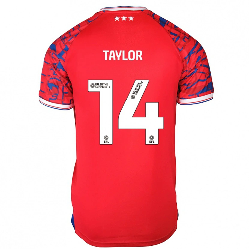 Danxen Herren Jack Taylor #14 Rot Blau Auswärtstrikot Trikot 2025/26 T-Shirt Schweiz