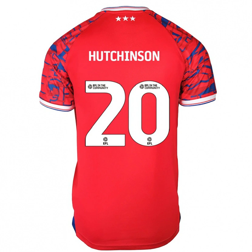 Danxen Herren Omari Hutchinson #20 Rot Blau Auswärtstrikot Trikot 2025/26 T-Shirt Schweiz
