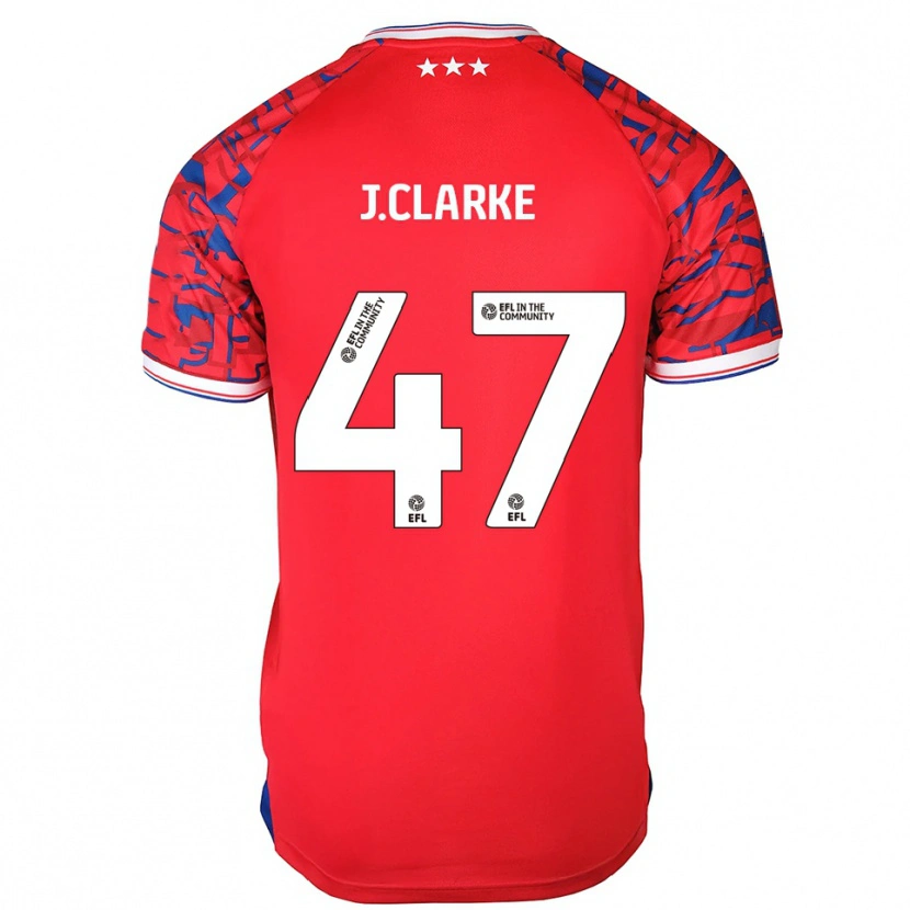 Danxen Herren Jack Clarke #47 Rot Blau Auswärtstrikot Trikot 2025/26 T-Shirt Schweiz