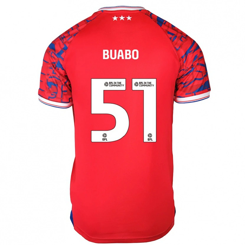 Danxen Herren Gerrard Buabo #51 Rot Blau Auswärtstrikot Trikot 2025/26 T-Shirt Schweiz