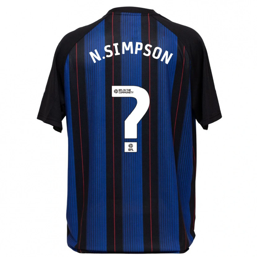 Danxen Herren Nathan Simpson #0 Blau Schwarz Auswärtstrikot Trikot 2025/26 T-Shirt Schweiz