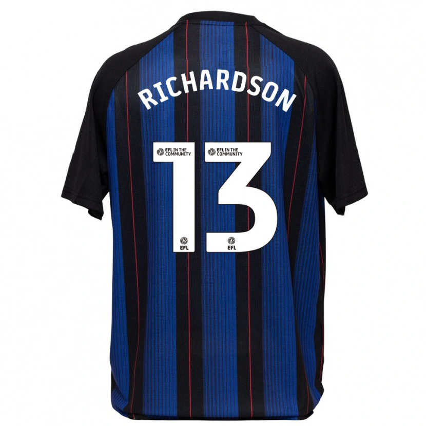 Danxen Herren Joseph Richardson #13 Blau Schwarz Auswärtstrikot Trikot 2025/26 T-Shirt Schweiz