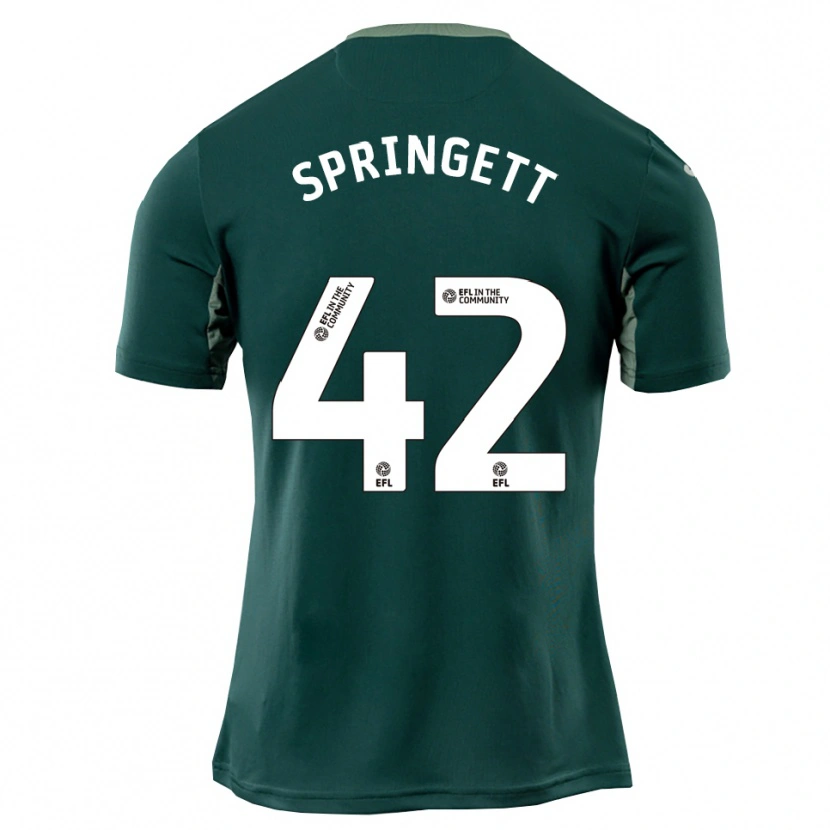 Danxen Herren Tony Springett #42 Grün Weiß Lila Auswärtstrikot Trikot 2025/26 T-Shirt Schweiz