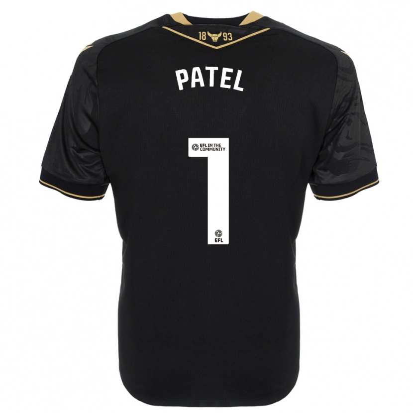 Danxen Herren Ajae Patel #1 Schwarz Gold Auswärtstrikot Trikot 2025/26 T-Shirt Schweiz