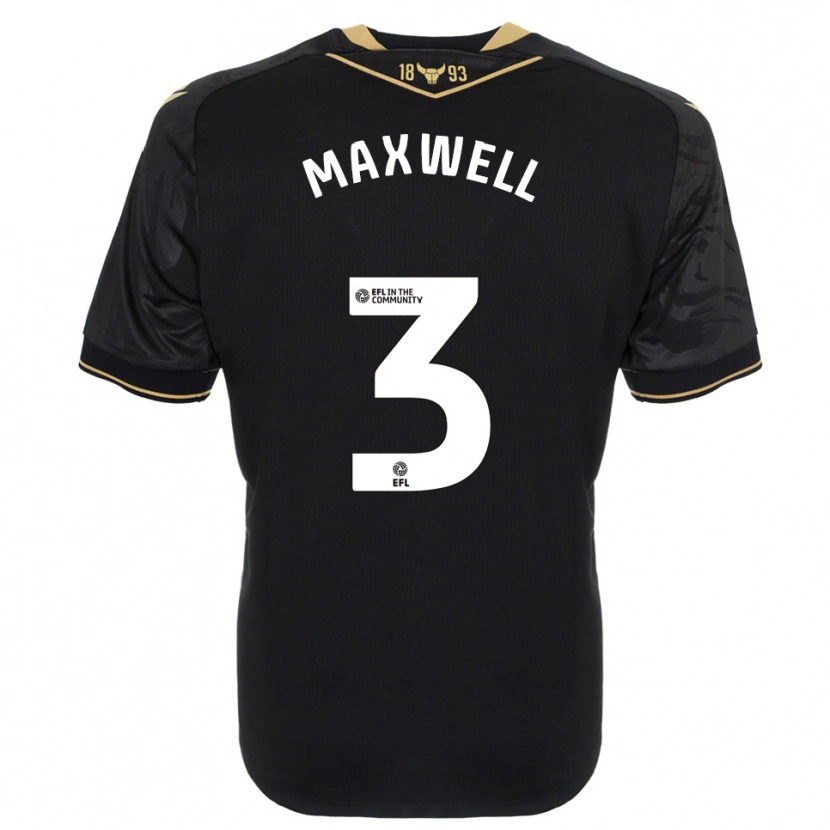 Danxen Herren Rashane Maxwell #3 Schwarz Gold Auswärtstrikot Trikot 2025/26 T-Shirt Schweiz