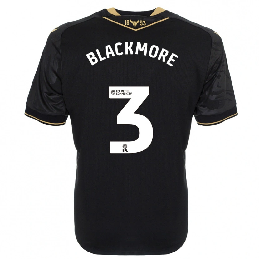 Danxen Herren Jameson Blackmore #3 Schwarz Gold Auswärtstrikot Trikot 2025/26 T-Shirt Schweiz