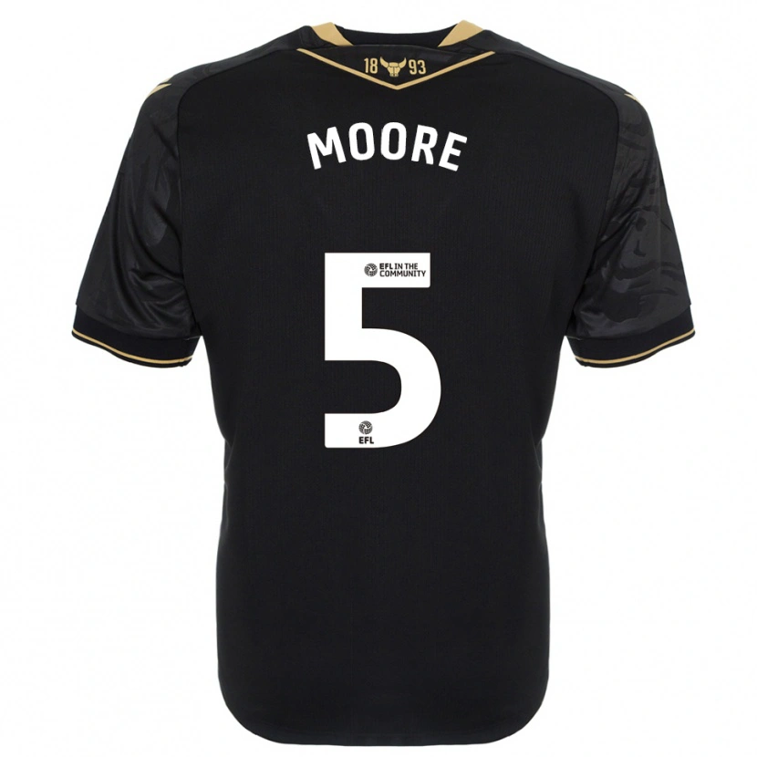 Danxen Herren Elliott Moore #5 Schwarz Gold Auswärtstrikot Trikot 2025/26 T-Shirt Schweiz