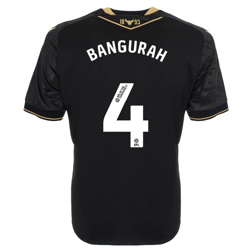 Danxen Herren Ibrahim Bangurah #4 Schwarz Gold Auswärtstrikot Trikot 2025/26 T-Shirt Schweiz