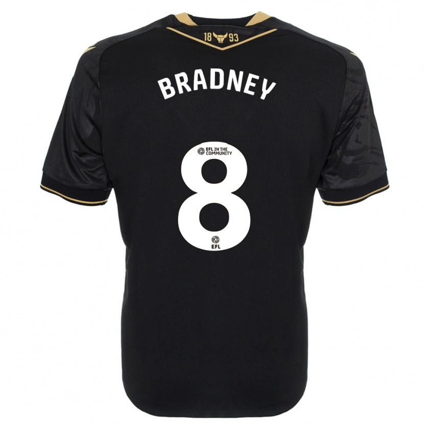 Danxen Herren Harrison Bradney #8 Schwarz Gold Auswärtstrikot Trikot 2025/26 T-Shirt Schweiz