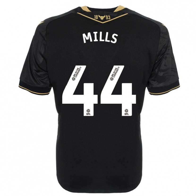 Danxen Herren Stanley Mills #44 Schwarz Gold Auswärtstrikot Trikot 2025/26 T-Shirt Schweiz