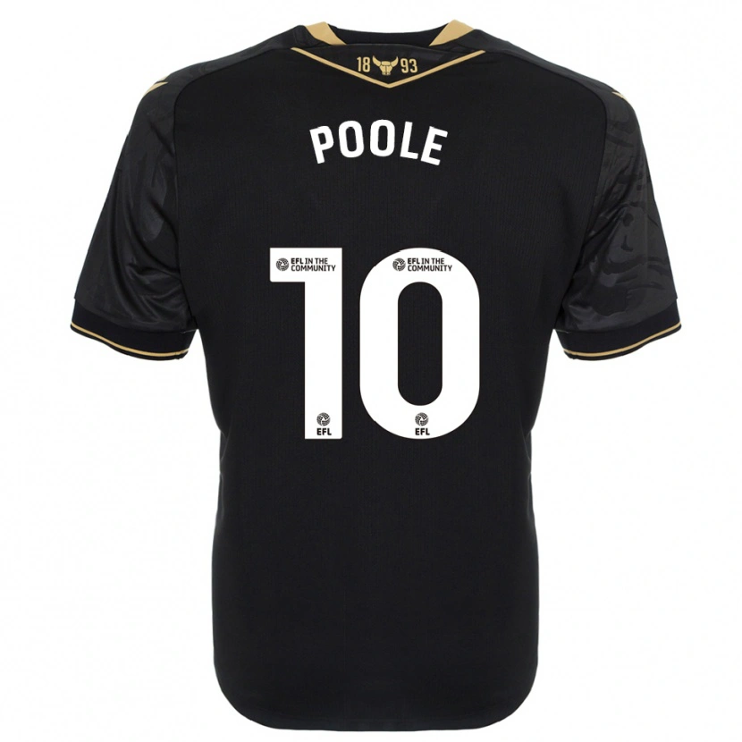 Danxen Herren Pheobie Poole #10 Schwarz Gold Auswärtstrikot Trikot 2025/26 T-Shirt Schweiz