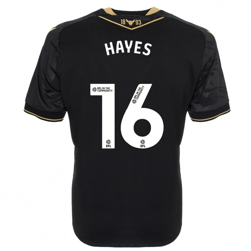 Danxen Herren Georgia Hayes #16 Schwarz Gold Auswärtstrikot Trikot 2025/26 T-Shirt Schweiz