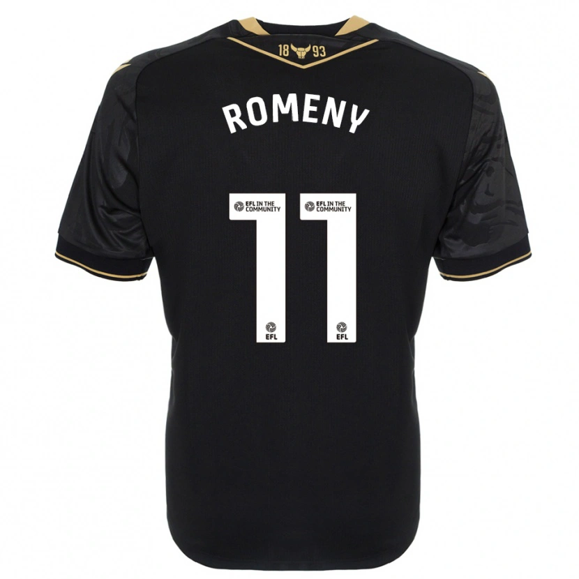 Danxen Herren Ole Romeny #11 Schwarz Gold Auswärtstrikot Trikot 2025/26 T-Shirt Schweiz
